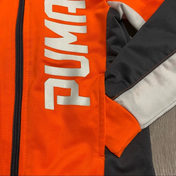 Puma Kids Orange Track Jacket - Kid Size 5 - Picture 5 of 7